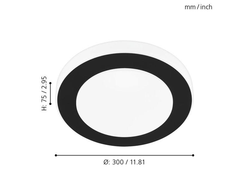 EGLO LED CARPI Wand- / Deckenleuchte, weiss