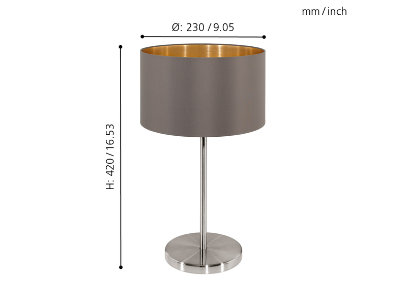 EGLO MASERLO Tischleuchte, cappuccino, gold