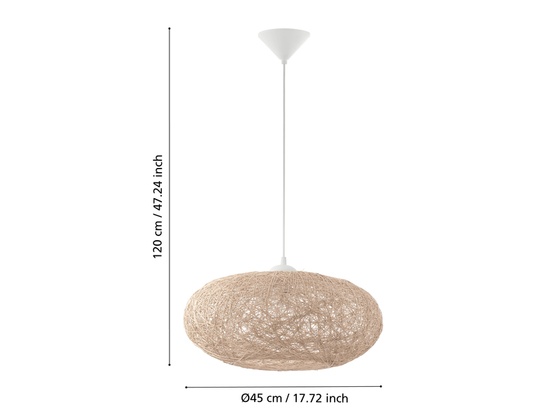 EGLO CAMPILO Hängeleuchte, beige