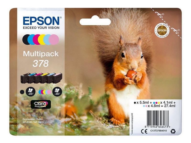 Epson 378 Multipack 6-Pack (black yellow cyan magenta light magenta light cyan)