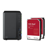 Synology DiskStation DS223 2 Einschübe NAS-Server Leergehäuse + 8TB (2x4TB) WD Red 40EFAX SATA 3.5' HDD Festplatten