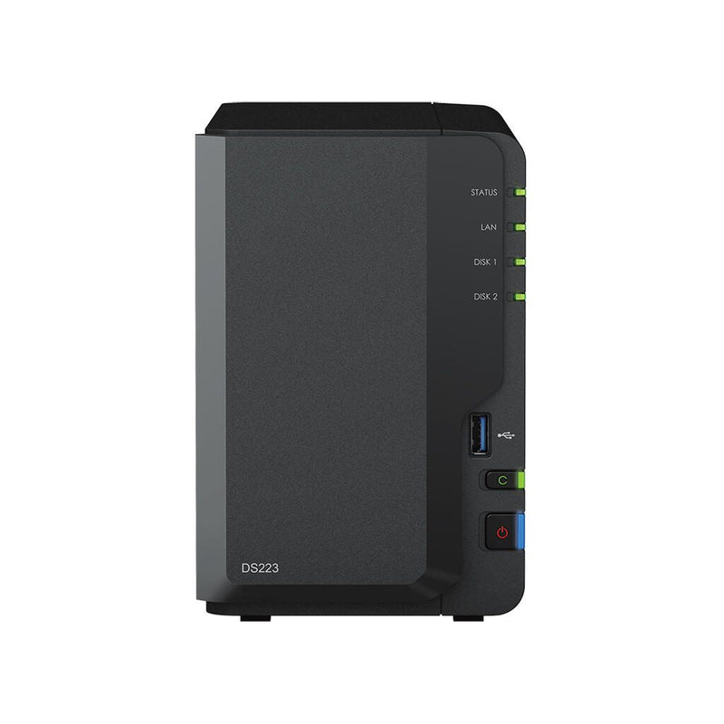Synology DiskStation DS223 2 Einschübe NAS-Server Leergehäuse + 8TB (2x4TB) WD Red 40EFAX SATA 3.5' HDD Festplatten