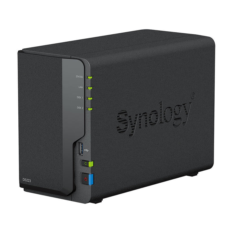 Synology DiskStation DS223 2 Einschübe NAS-Server Leergehäuse + 8TB (2x4TB) WD Red 40EFPX SATA 3.5' HDD Festplatten