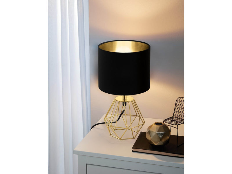 EGLO CARLTON 2 Tischleuchte, schwarz, gold