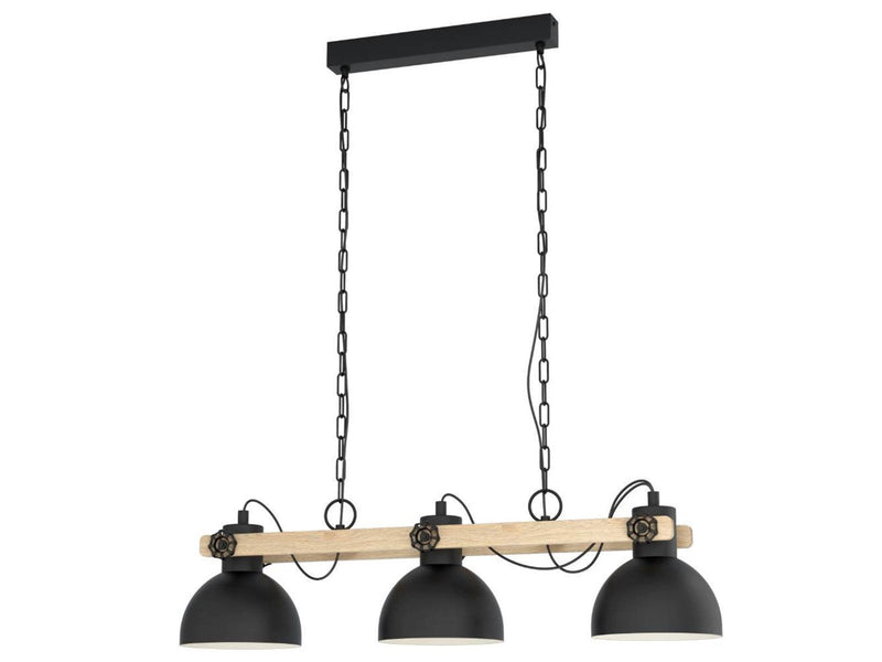 EGLO LUBENHAM Hängeleuchte, schwarz, braun