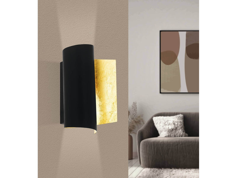 EGLO FALICETTO Wandleuchte, schwarz, gold