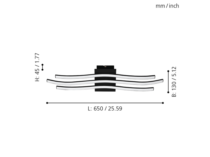 EGLO RONCADE 1 Wand- / Deckenleuchte, weiss