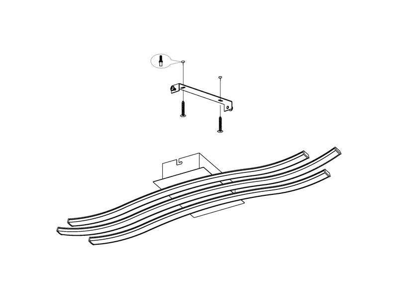 EGLO RONCADE 1 Wand- / Deckenleuchte, weiss