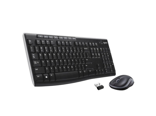 Logitech MK270 Wireless Keyboard and Mouse Combo - US International (Polski) - Tastatur & Maus Set - Englisch (US) - Schwarz