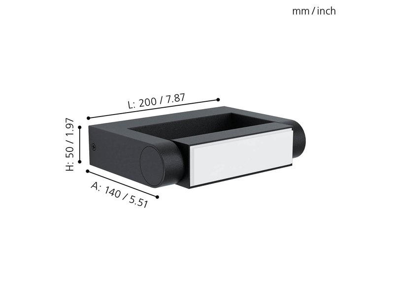 EGLO BRIANZA Wandleuchte, schwarz