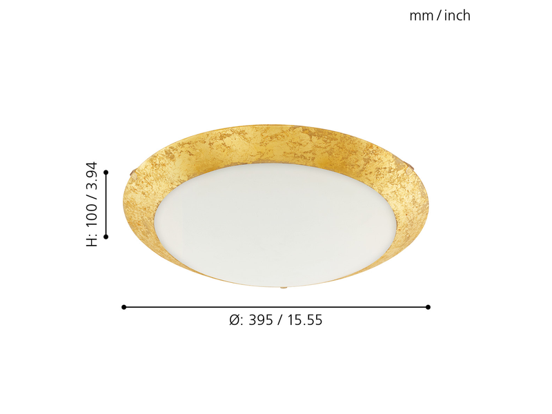 EGLO MONTENOVO Wand- / Deckenleuchte, weiss, gold