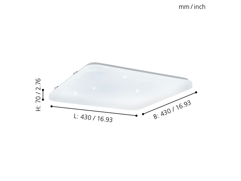 EGLO FRANIA-S Wand- / Deckenleuchte, weiss