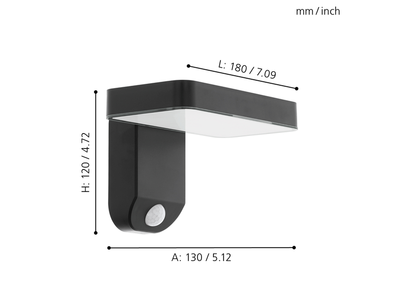 EGLO PASTION Wandleuchte, schwarz