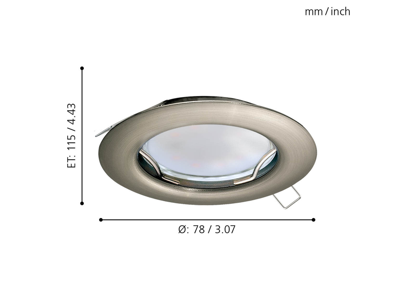 EGLO PENETO Einbauleuchte, nickel-matt