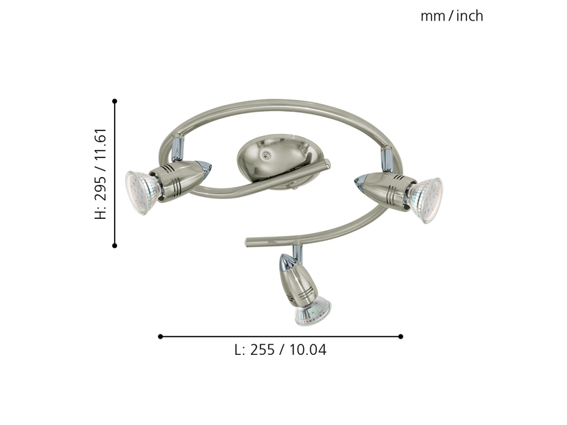 EGLO MAGNUM-LED Spot, nickel-matt, chrom