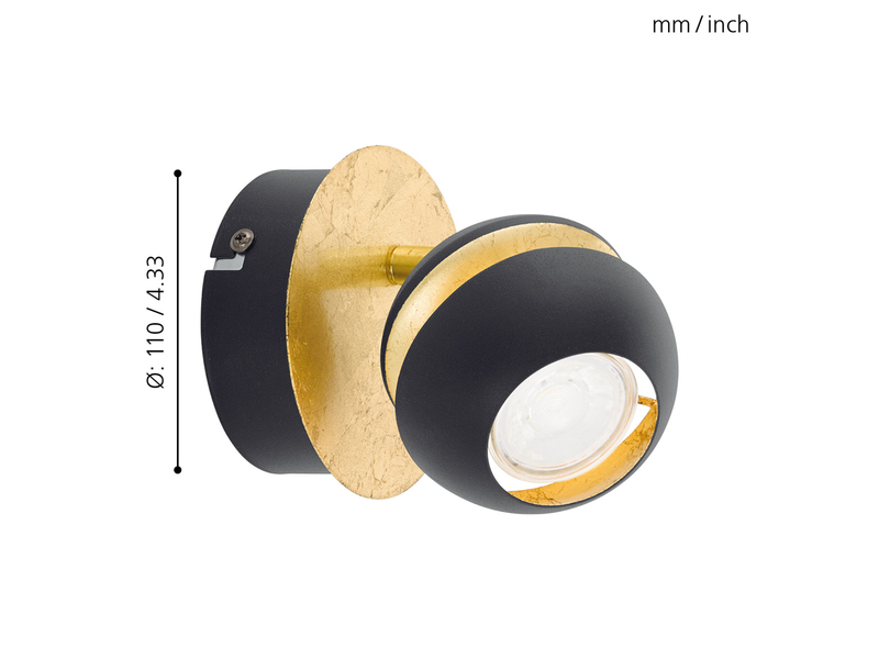 EGLO NOCITO Spot, schwarz, gold