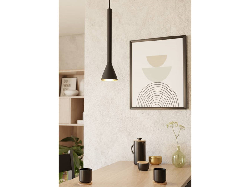 EGLO CORTADERAS Hängeleuchte, schwarz, gold