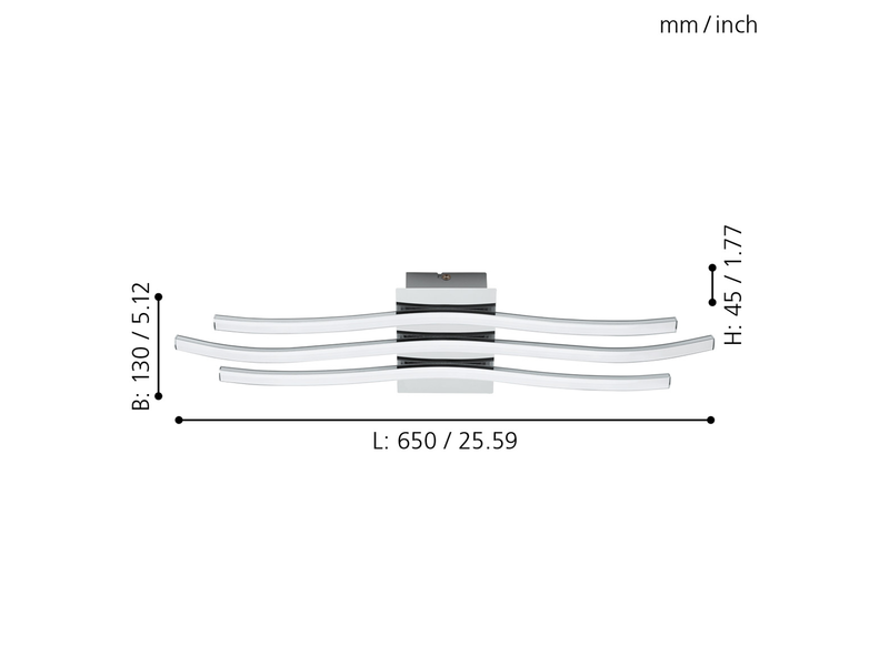 EGLO RONCADE Wand- / Deckenleuchte, weiss