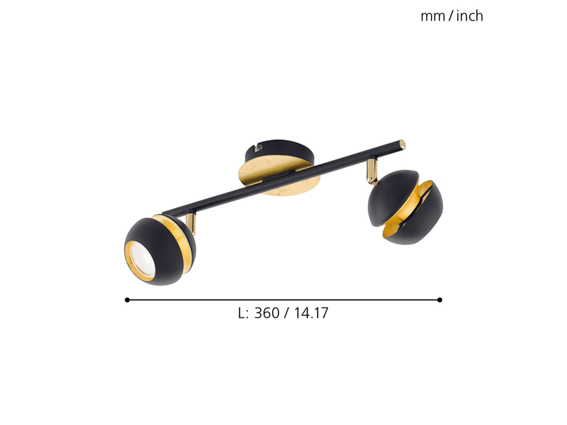 EGLO NOCITO Spot, schwarz, gold