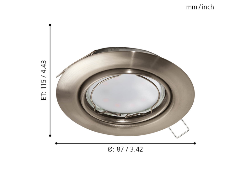 EGLO PENETO Einbauleuchte, nickel-matt