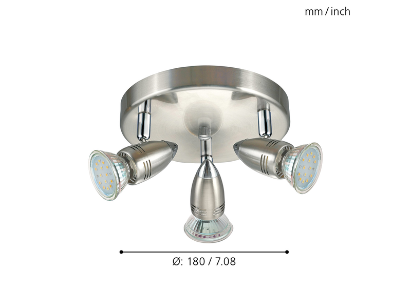 EGLO MAGNUM-LED Spot, nickel-matt, chrom
