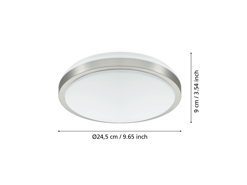 EGLO COMPETA 1 Wand- / Deckenleuchte, weiss, nickel-matt