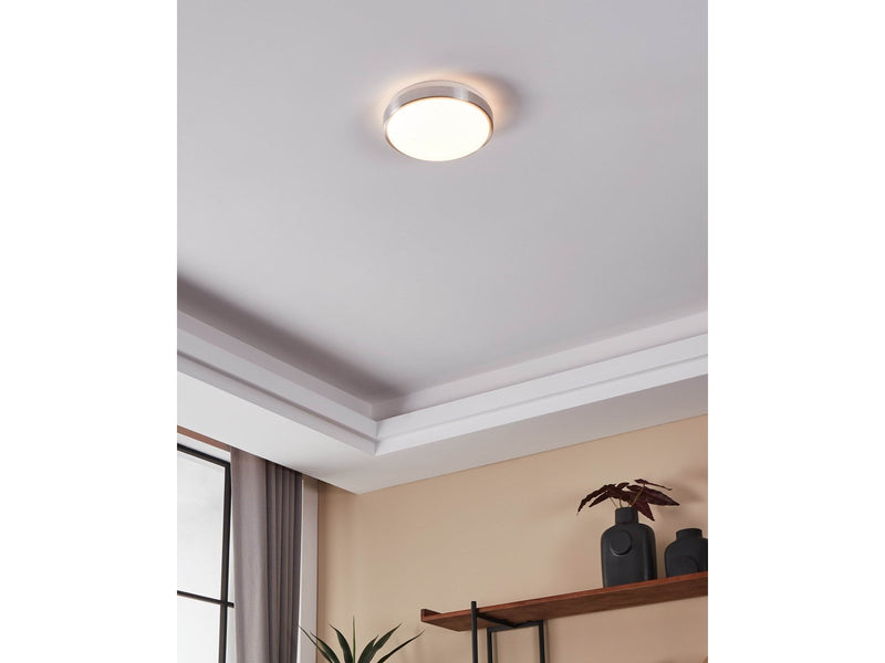 EGLO COMPETA 1 Wand- / Deckenleuchte, weiss, nickel-matt