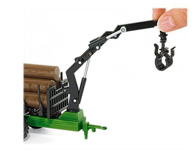 SIKU 1:50 Tractor With Forestry Trailer