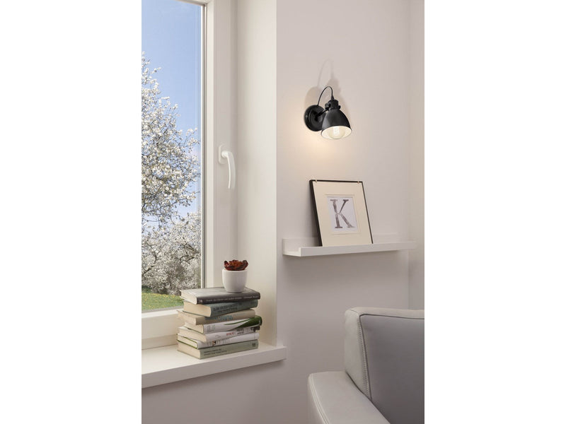 EGLO PRIDDY Wandleuchte, schwarz, weiss