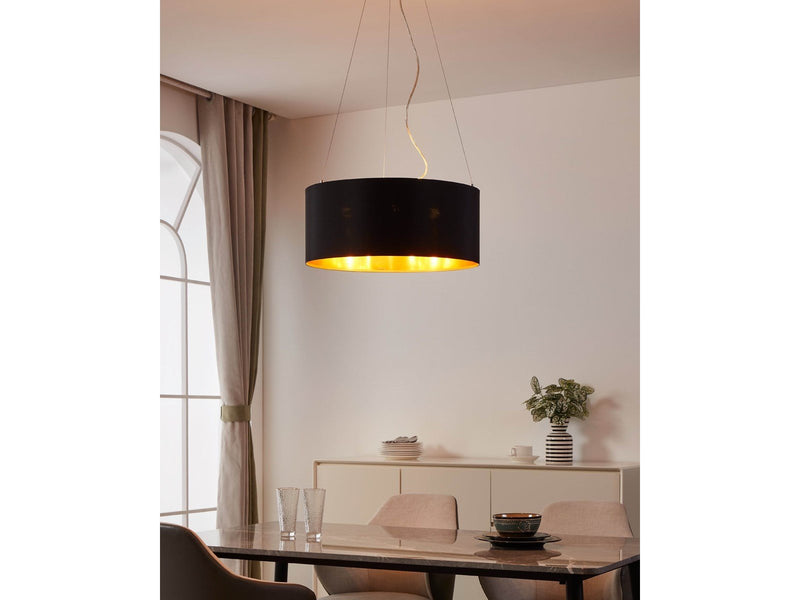 EGLO MASERLO Hängeleuchte, schwarz, gold