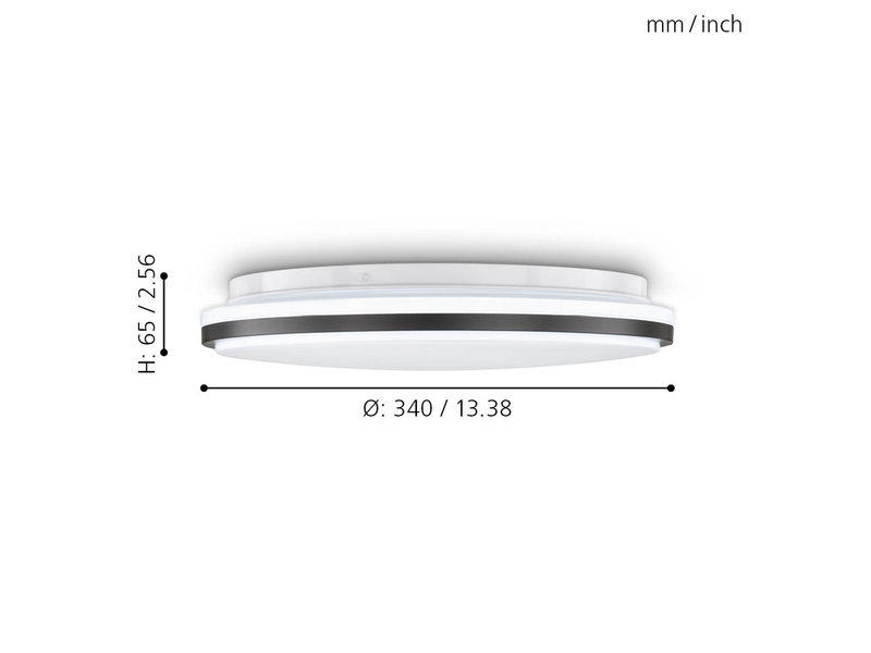 EGLO MARUNELLA Wand- / Deckenleuchte, weiss, schwarz
