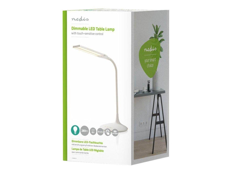 Nedis - desk lamp - LED - 6 W - cool white/warm white light - white