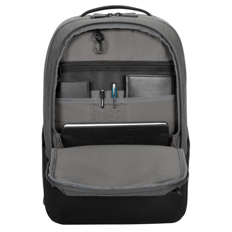 Targus Cypress Hero Notebook-Rucksack mit FindMy Locator und EcoSmart 15.6' (Grau/ Schwarz)