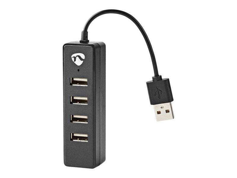 Nedis UHUBU2420BK - hub - 4 ports USB-Hubs - 4 - Schwarz