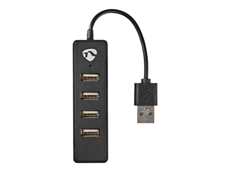 Nedis UHUBU2420BK - hub - 4 ports USB-Hubs - 4 - Schwarz