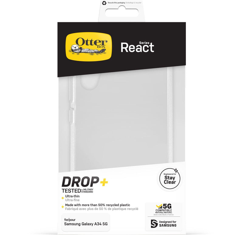 OtterBox React Series Schutzhülle für Samsung Galaxy A34 5G (Transparent)