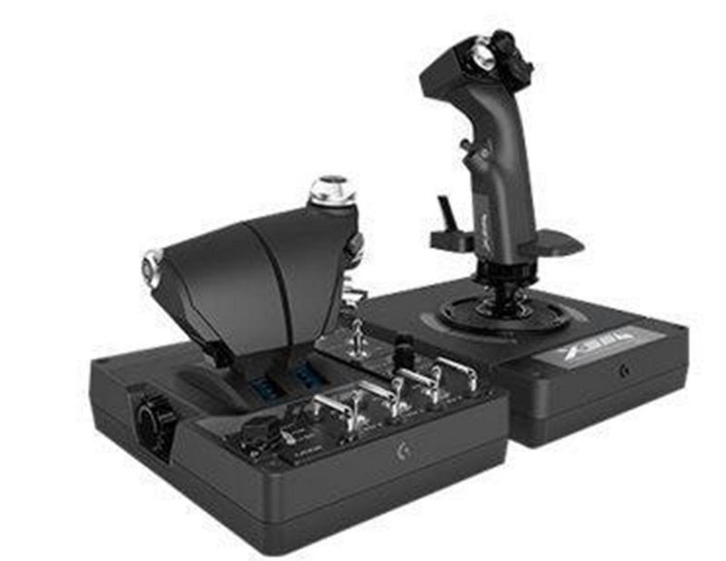 Logitech G Saitek X56 H.O.T.A.S. - joystick og speeder - kabling - Wired Joystick and throttle - PC