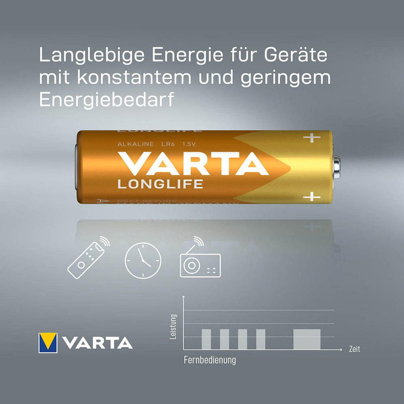 VARTA Batterien LONGLIFE Mignon AA 1,5 V - 8 Stück