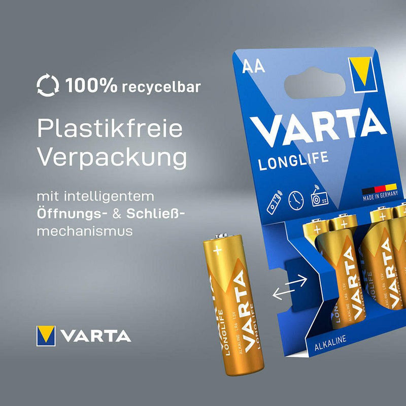 VARTA Batterien LONGLIFE Mignon AA 1,5 V - 8 Stück