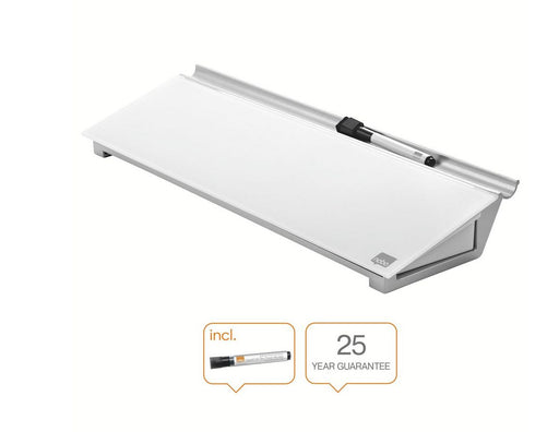 Nobo NOBO Schreibtisch-Whiteboard aus Glas, weiß