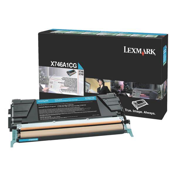 Lexmark Original Toner cyan 7.000 Seiten (X746A1CG) für X746de, X748de/dte