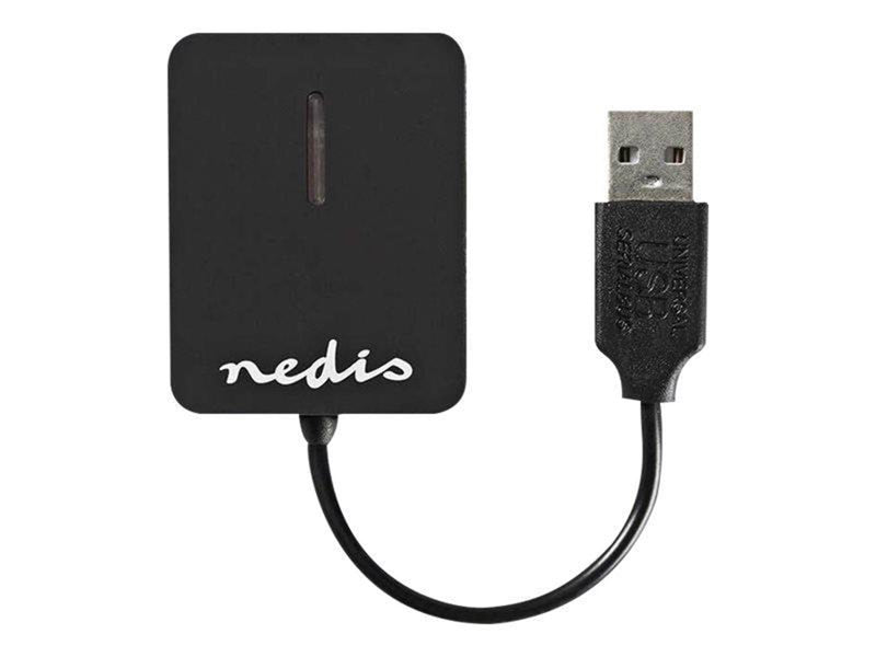 Nedis CRDRU2300BK - card reader - USB 2.0