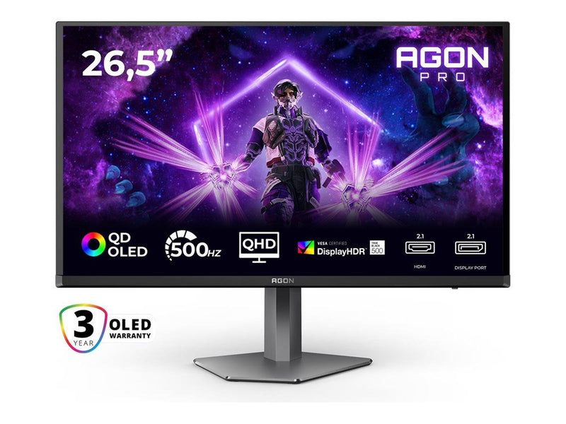 26.5" AOC AGON PRO AG276QKD2 - 2560x1440 (QHD) - 500Hz - QD-OLED
