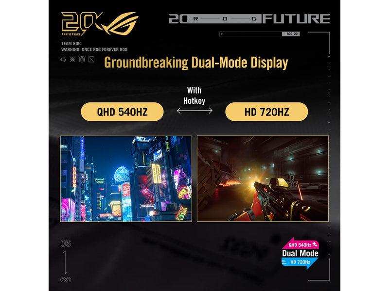 26.5" ASUS ROG Swift OLED PG27AQWP-G EDITION 20 - 2560x1440 (QHD) - 540Hz - OLED