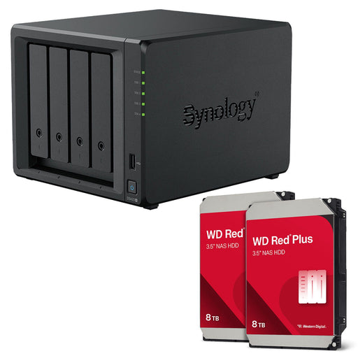Synology DiskStation DS423+ 4 Einschübe NAS-Server Leergehäuse + 16TB WD Red Plus SATA 3.5' HDD (2x 8TB)