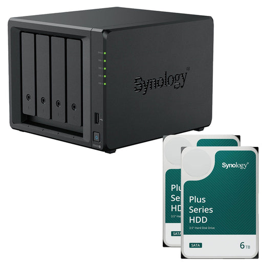 Synology DiskStation DS423+ 4 Einschübe NAS-Server Leergehäuse (DS423+) + 12 TB Synology Plus (2x 6TB)