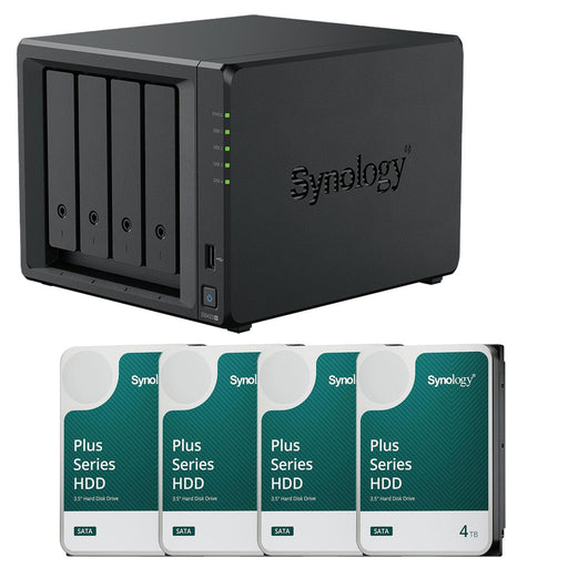 Synology DiskStation DS423+ 4 Einschübe NAS-Server Leergehäuse + 4x Synology Plus 3.5' SATA 6Gb/s Festplatte 4 TB (4x 4T