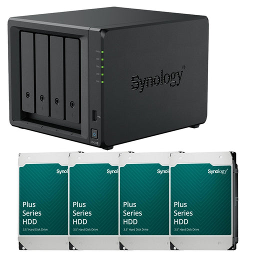 Synology DiskStation DS423+ 4 Einschübe NAS-Server Leergehäuse + 4x Synology Plus 3.5' SATA 6Gb/s Festplatte 12 TB (4x 1