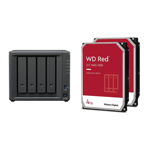 Synology DiskStation DS423+ 4 Einschübe NAS-Server Leergehäuse + 8 TB (2x4) WD Red 40 EFAX SATA 3.5' HDD Festplatten