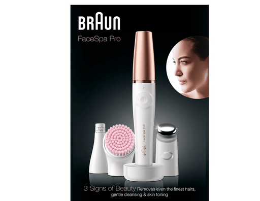 Braun Epilierer FaceSpa Pro 3-in-1 Beautygerät zur Epilation, Reinigung und Pflege